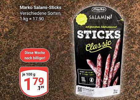 Marko Salami-Sticks – Verschiedene Sorten