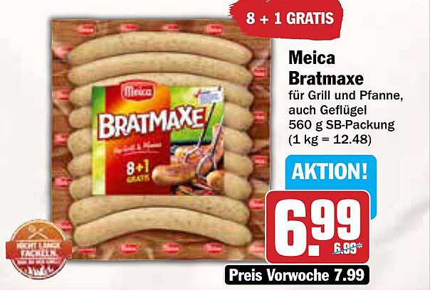 Meica Bratmaxe für Grill und Pfanne, auch Geflügel 560 g SB-Packung (1 kg = 12,48)