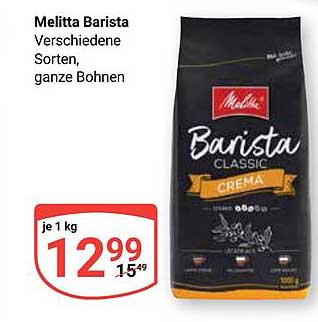 Melitta Barista verschiedene Sorten, ganze Bohnen