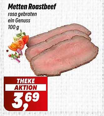 Metten Roastbeef rosa gebraten ein Genuss