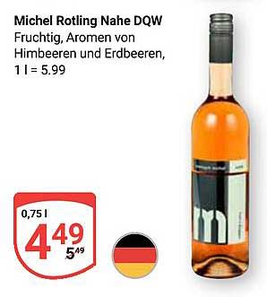 Michel Rotling Nahe DQW - Fruchtig, Aromen von Himbeeren und Erdbeeren, 0,75 l für 4,49 €