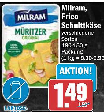 Milram, Frico Schnittkäse verschiedene Sorten 180-150 g