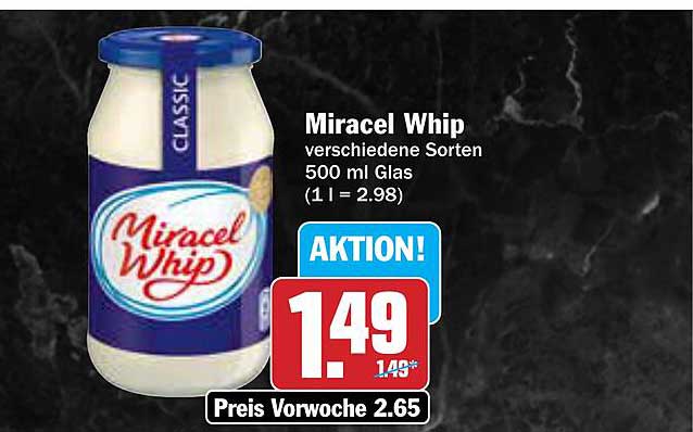 Miracel Whip verschiedene Sorten 500 ml Glas