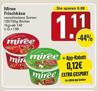 Miree Frischkäse verschiedene Sorten 135/150g Becher