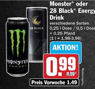 Monster* oder 28 Black* Energy Drink
