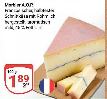 Morbier A.O.P. - Französischer Schnittkäse mit Rohmilch