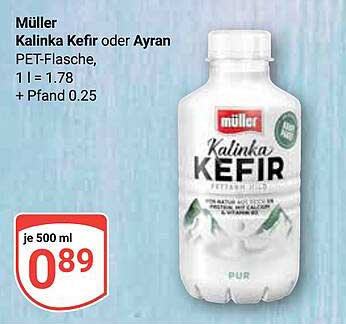 Müller Kalinka Kefir oder Ayran PET-Flasche