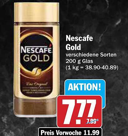Nescafe Gold 200 g Glas