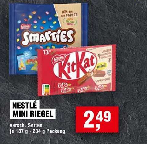NESTLÉ MINI RIEGEL – SMARTIES & KITKAT