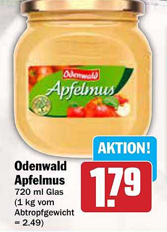 Odenwald Apfelmus 720 ml Glas