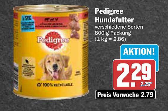 Pedigree Hundefutter verschiedene Sorten 800 g Packung