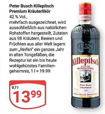 Peter Busch Killepitsch Premium Kräuterlikör 0,7 l