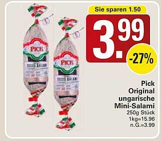 Pick Original ungarische Mini-Salami 250g Stück