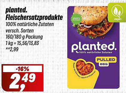planted. Fleischeratzprodukte - Pulled BBQ