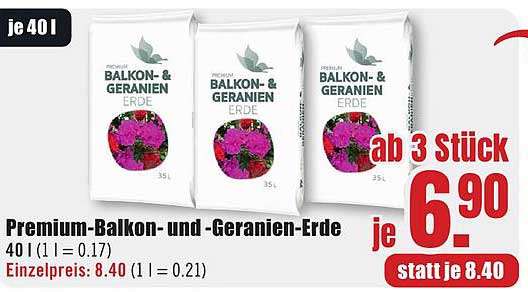 Premium-Balkon- und -Geranien-Erde