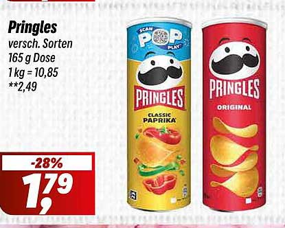 Pringles - verschiedene Sorten 165 g Dose
