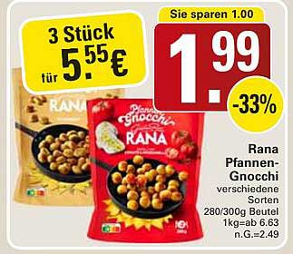Rana Pfannen-Gnocchi verschiedene Sorten 280/300g Beutel