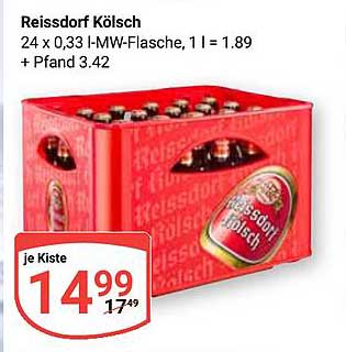 Reissdorf Kölsch 24 x 0,33 l i-MW-Flasche