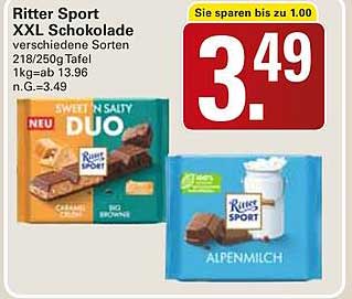 Ritter Sport XXL Schokolade - verschiedene Sorten