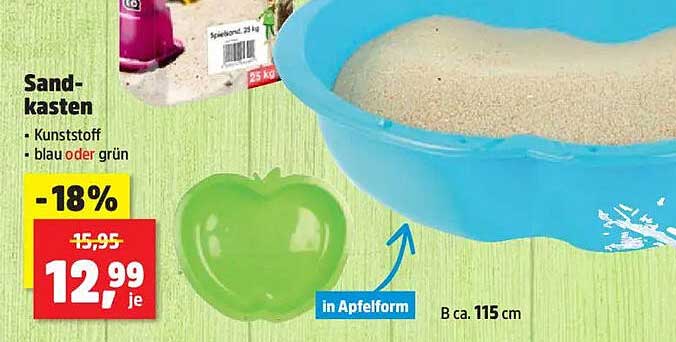 Sandkasten – Kunststoff in Apfelform