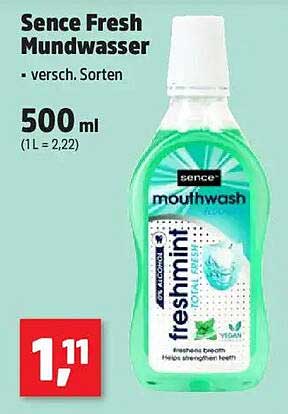 Sence Fresh Mundwasser 500 ml - frisch und belebend!