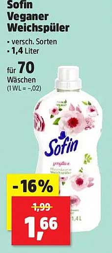 Sofin Veganer Weichspüler 1,4 Liter