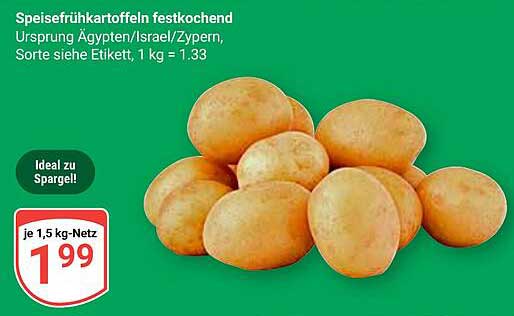 Speisefrühkartoffeln festkochend