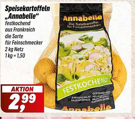 Speisekartoffeln "Annabelle" 2 kg Netz