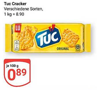 Tuc Cracker – Verschiedene Sorten, 1 kg = 8,90