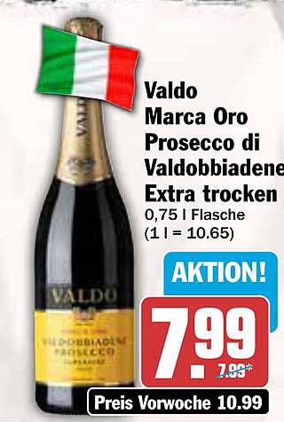 Valdo Marca Oro Prosecco di Valdobbiadene Extra trocken 0,75 l