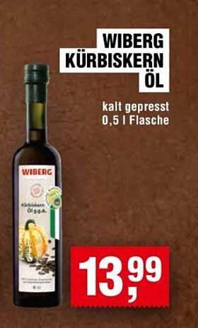 Wiberg Kürbiskern Öl 0,5 l Flasche