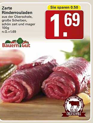 Zarte Rinderrouladen aus der Oberschale