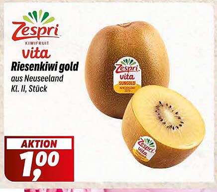 Zespri Vita Riesenkiwi Gold aus Neuseeland, Kl. II, Stück