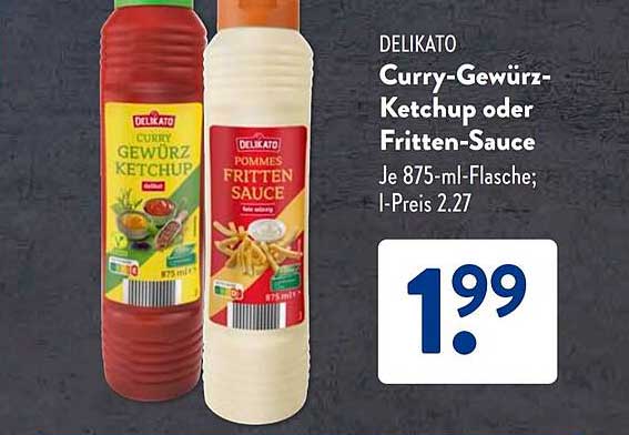 DELIKATO Curry-Gewürz-Ketchup oder Fritten-Sauce