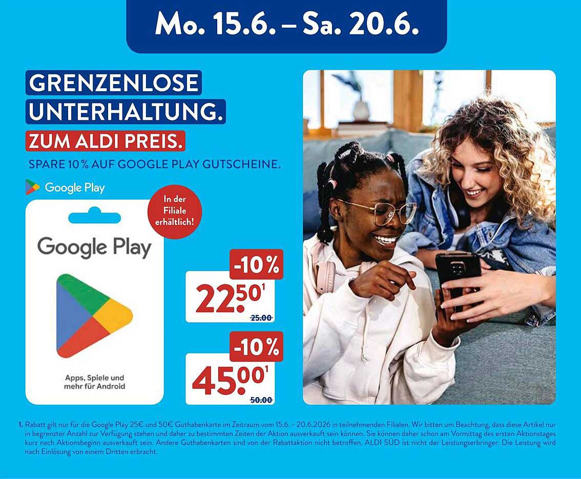 Google Play Gutscheine