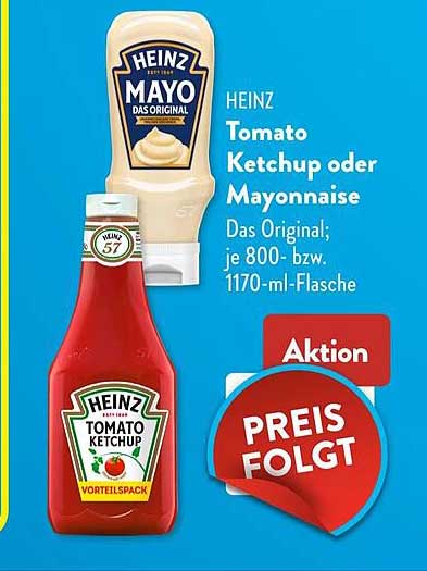HEINZ Tomato Ketchup oder Mayonnaise