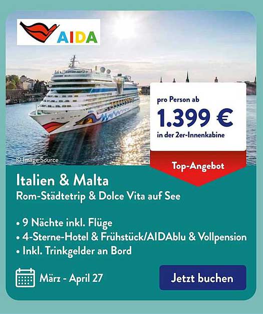 Italien & Malta Rom-Städtetrip & Dolce Vita auf See