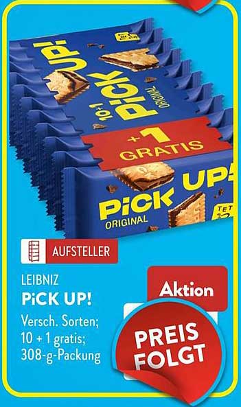 LEIBNIZ PiCK UP! Versch. Sorten; 10 + 1 gratis; 308-g-Packung