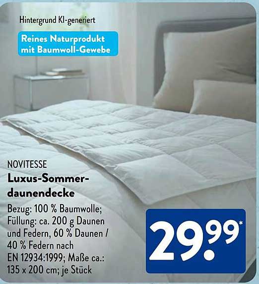 Luxus-Sommer-daunendecke