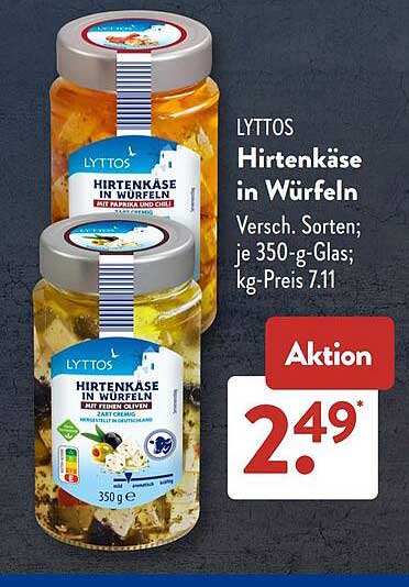 LYTTOS Hirtenkäse in Würfeln