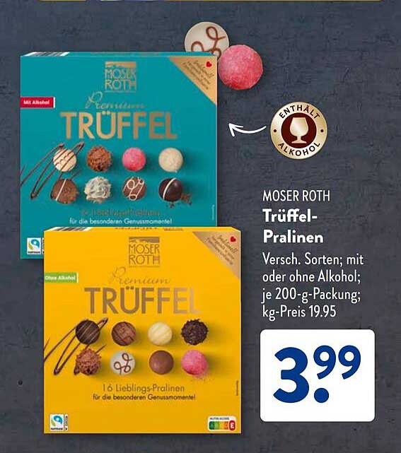 MOSER ROTH Trüffel-Pralinen