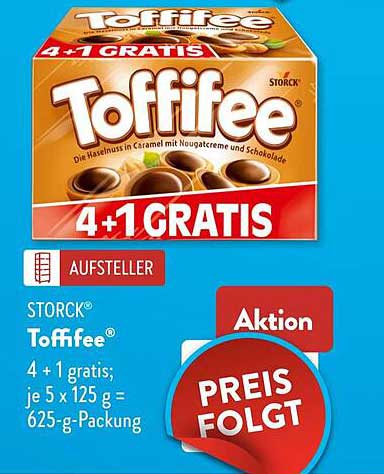 Storck Toffifee 4 + 1 gratis; je 5 x 125 g = 625-g-Packung