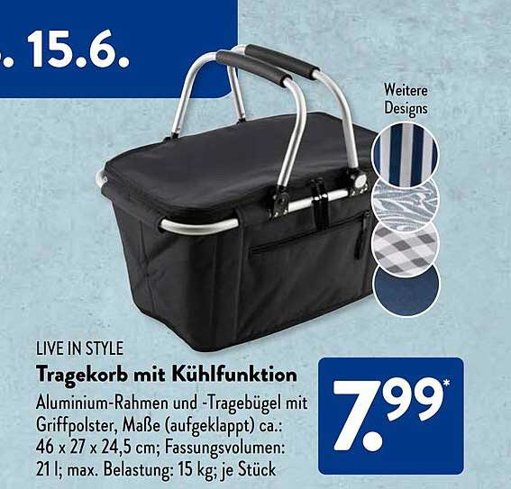 Tragekorb mit Kühlfunktion
