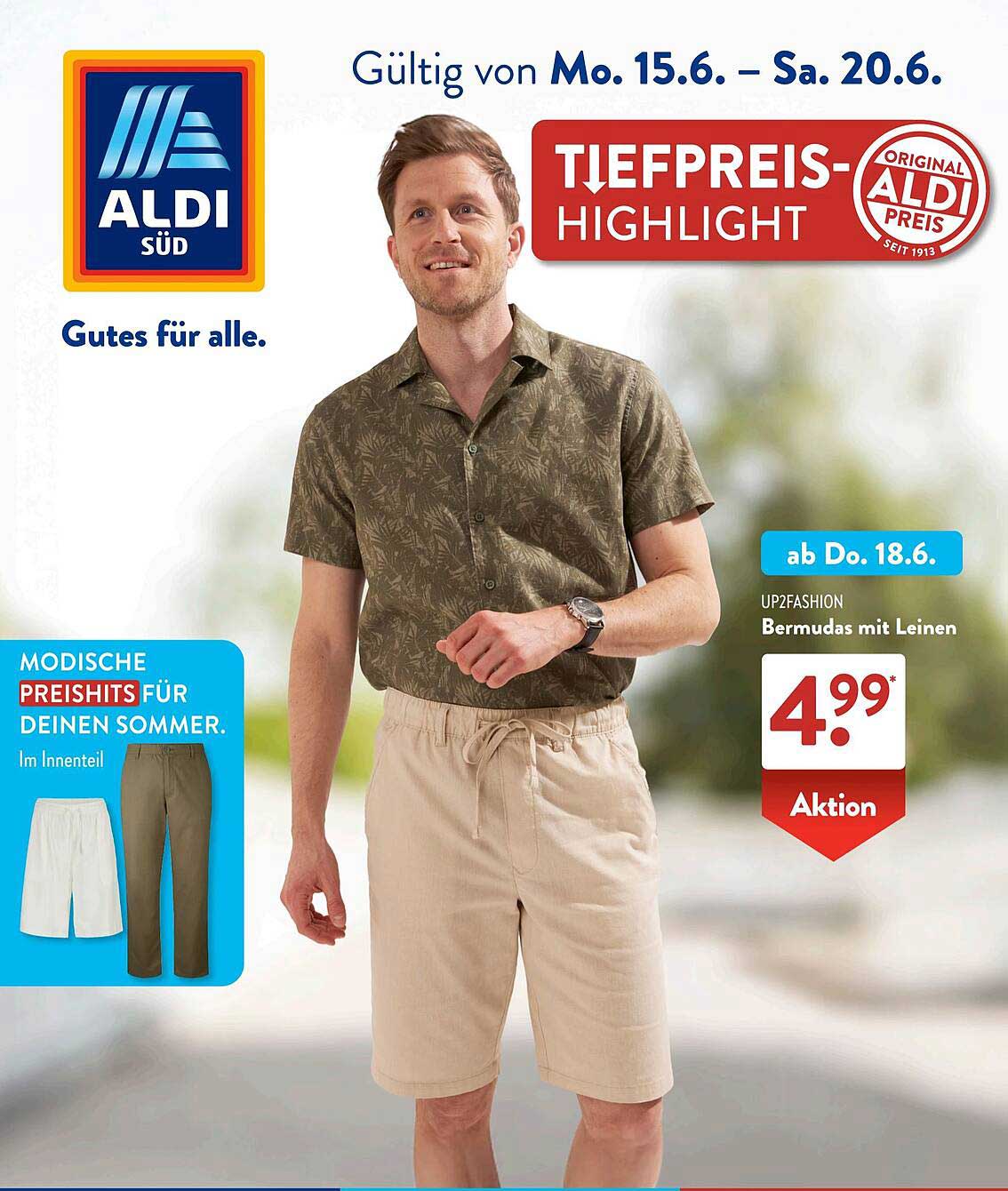 UP2FASHION Bermudas mit Leinen