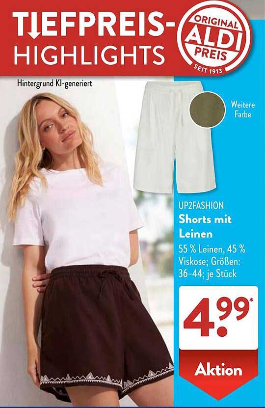 UP2FASHION Shorts mit Leinen