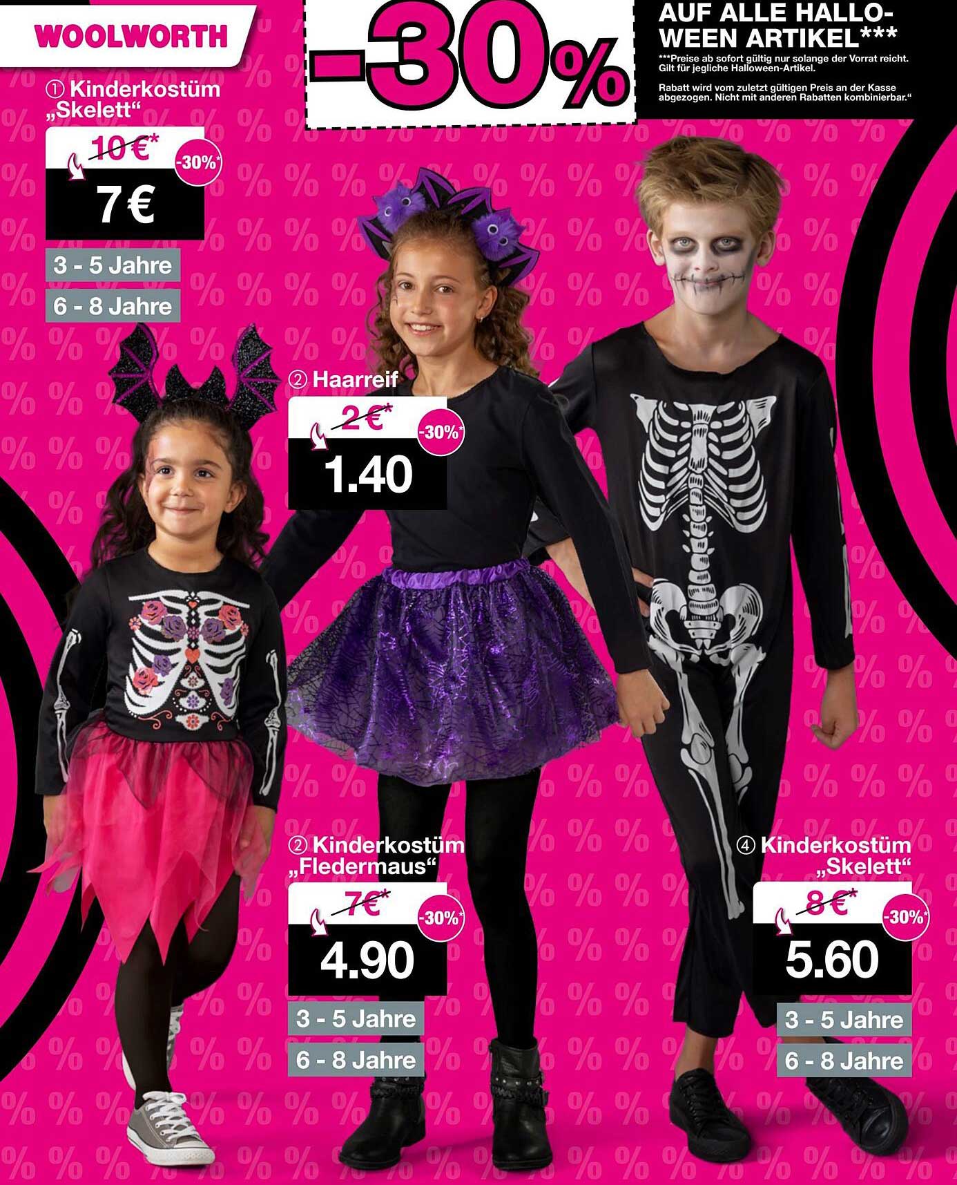30% Rabatt auf alle Halloween-Artikel bei Woolworth!