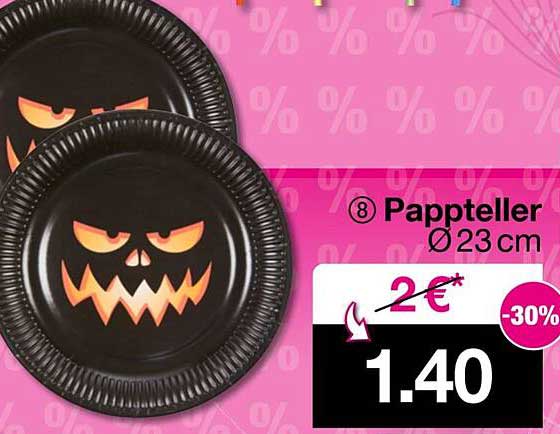 8 Pappteller Ø 23 cm - Halloween-Design