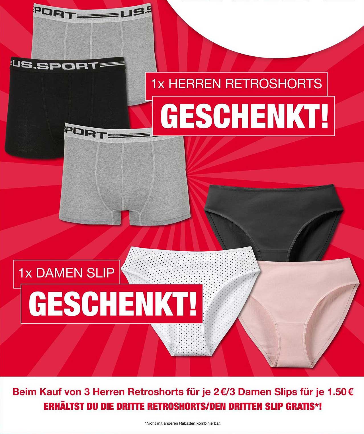 Attraktive Unterwäsche-Angebote bei Woolworth