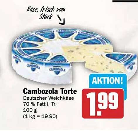 Cambozola Torte – Deutscher Weichkäse 70 % Fett i. Tr.