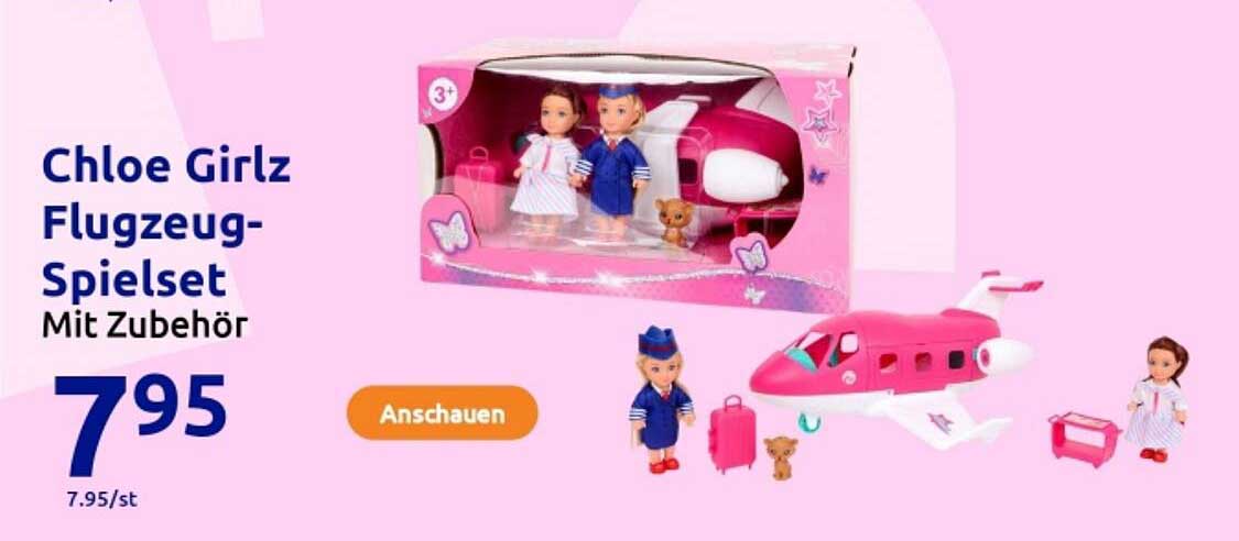 Chloe Girlz Flugzeug-Spielset mit Zubehör